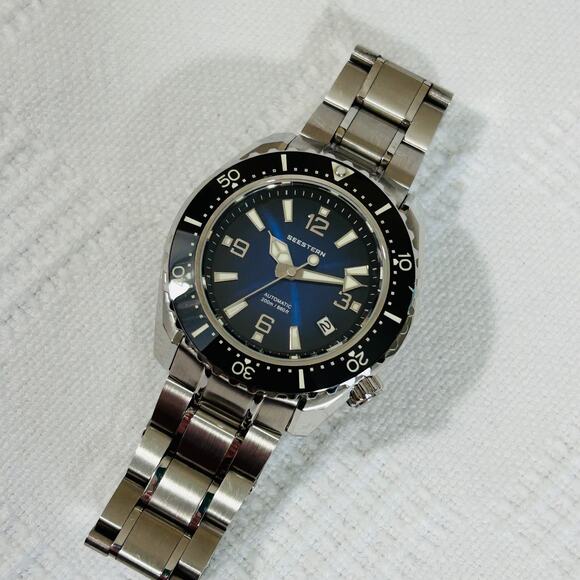 Men's Blue and Silver Watch - Picture 3 of 12